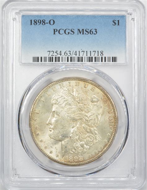 1898-O Morgan Silver Dollar $1 - PCGS MS63 - PCGS Price Guide $125.00 ...