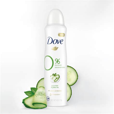 Dove 0% Aluminum Deodorant Spray Cucumber & Green Tea | Dove
