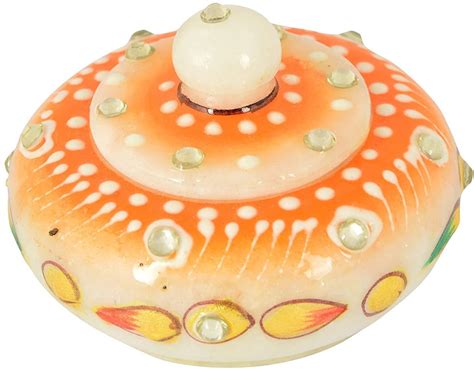 New Jaipur Handicraft Marble Dabbi / Kumkum Box / Sindoor Dani / Roli ...