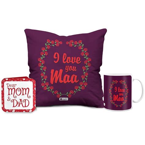 Buy Indigifts Micro Satin, Fibre, Ceramic Coffee Mug and Cushion Cover ...