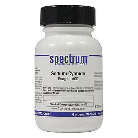 ACS, 25 g, Sodium Cyanide - 39G910|S1260-25GM04 - Grainger