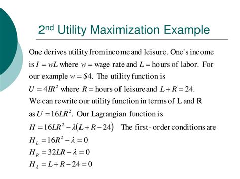 Utility maximization problem Utility Maximization Examples 的图像结果