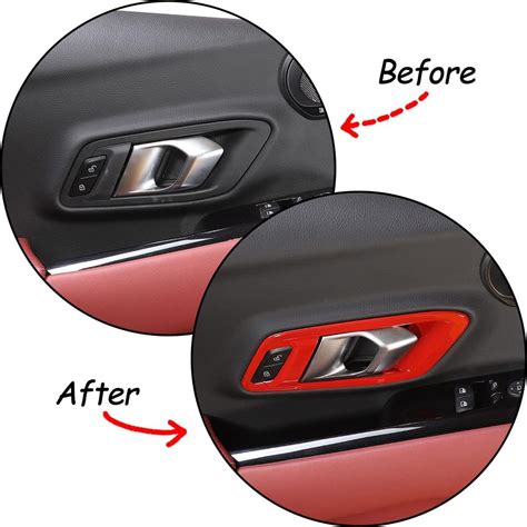 Buy ABS Inner Car Look Interior Door Handle Panel Cover Trim For TOYOTA ...