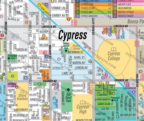 Mapa De Cypress, California