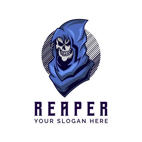 Grim Reaper Logo Blue