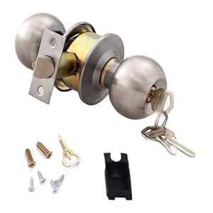 MLD Door Lock - Cylindrical Door Lock with 3 Keys/Tubular Door Knob ...