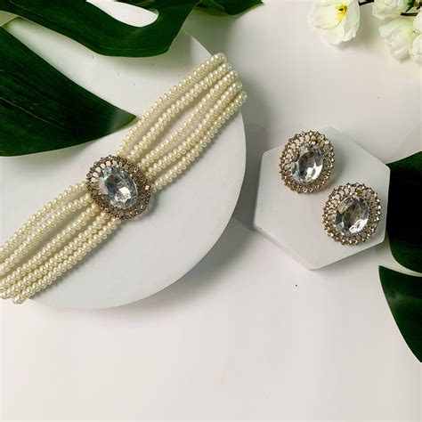 Roop White Choker Set – I Jewels