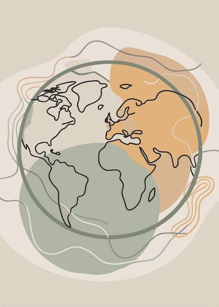 Earth Line Art 的图像结果