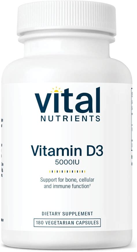 Amazon.com: Vital Nutrients Vitamin D 5000 IU | Vitamin D3 Supplement | Healthy Bones, Teeth ...