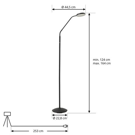Lindby Elvyn LED battery-powered floor lamp, black, adjustable | Lights ...