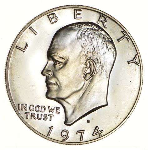 Silver - SPECIALLY MINTED - S Mint Mark - 1974-S - 40% Eisenhower ...