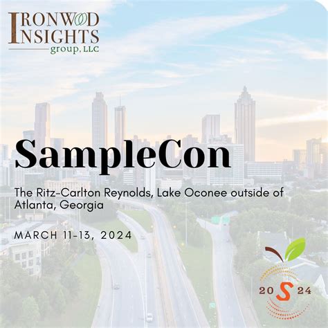 Ironwood Insights Group, LLC on LinkedIn: #samplecon2024 # ...