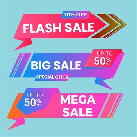 Set of banner elements discount tag collection special offer modern ...