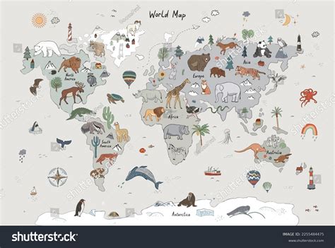 World Map of Animals 的图像结果