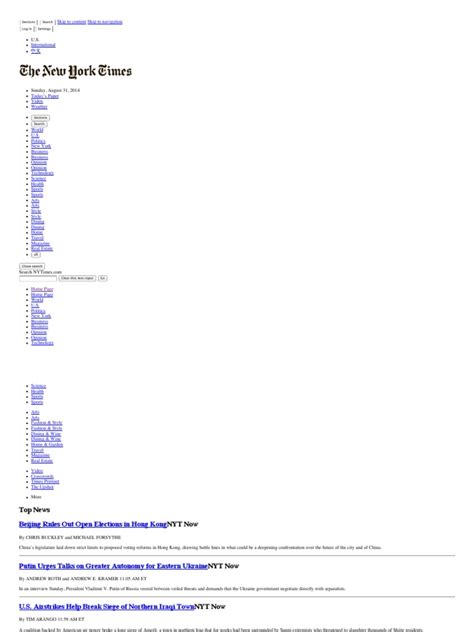 The New York Times - Breaking News, US News, World News and Videos