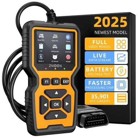ZMOON ZM201 Professional OBD2 Scanner Diagnostic Tool, Enhanced Check Engine Code Reader with ...