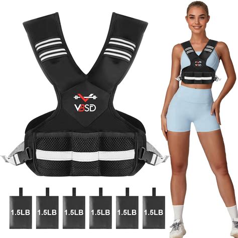 VBSD Adjustable Weighted Vest for Men Women, 11-20lb Vest with 6 ...