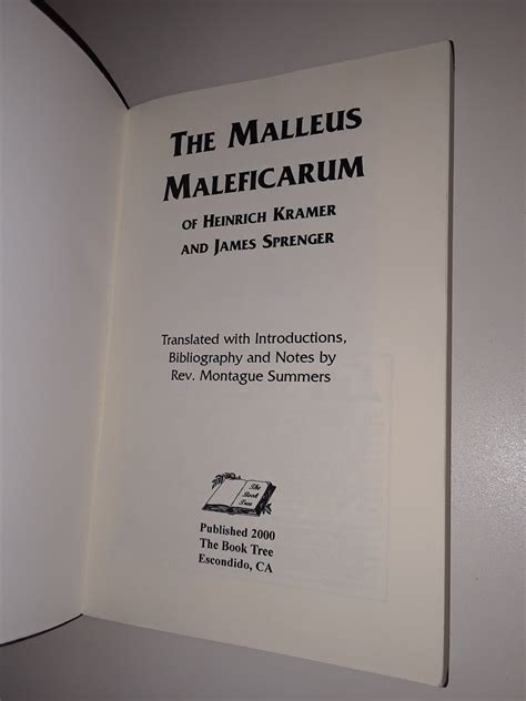 The Malleus Maleficarum by Heinrich Kramer and James Sprenger ...