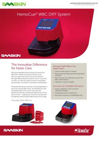 Medical POCT - I - HemoCue WBC DIFF System Trader - Retailer from Chennai