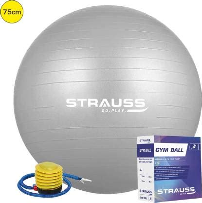 Strauss Anti Burst Gym Ball | Exercise Ball | Yoga Ball | Workout Ball ...