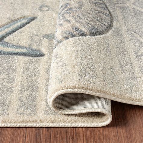 allen + roth Ondine 9 x 12 (ft) Loomed Polypropylene Cream Rectangular ...