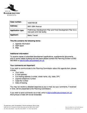 Fillable Online Case 10397AB-06 Agenda Item, Staff Report, Map - City ...