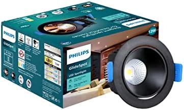 PHILIPS 12 Watt Black Reflector LED Ceiling COB Round Spot Light with ...