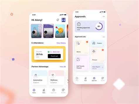 Employee Self-service App | App, App design, Concept