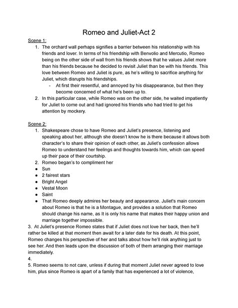 Play Script Romeo And Juliet