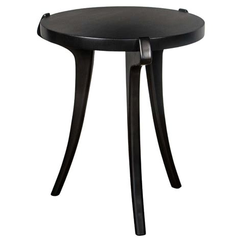 Sabre Legged Modern Round Side Cocktail Table in Ebony from Costantini ...
