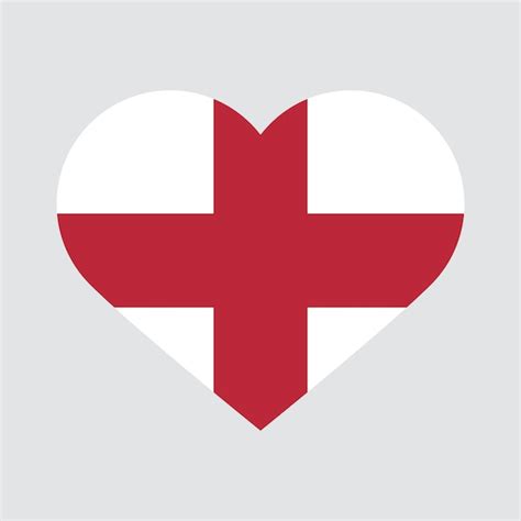 England heart shaped flag icon | Premium Vector