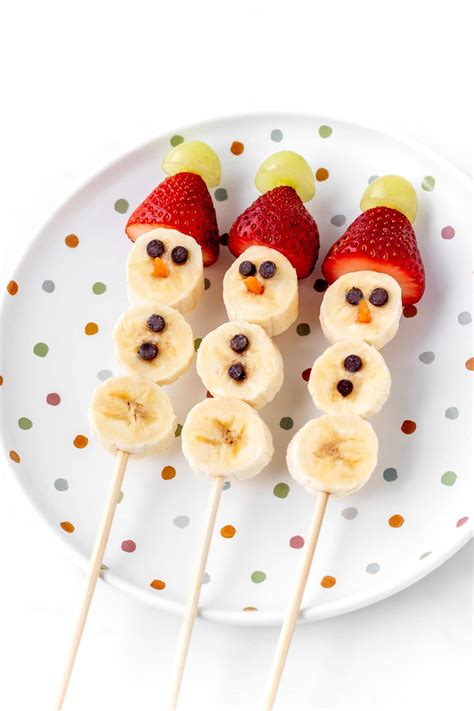 Banana Snowmen {Healthy Christmas Snack} - Healthy Kids Recipes