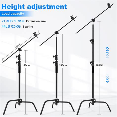 Soonpho Heavy Duty C Stand with Boom Arm,Black India | Ubuy