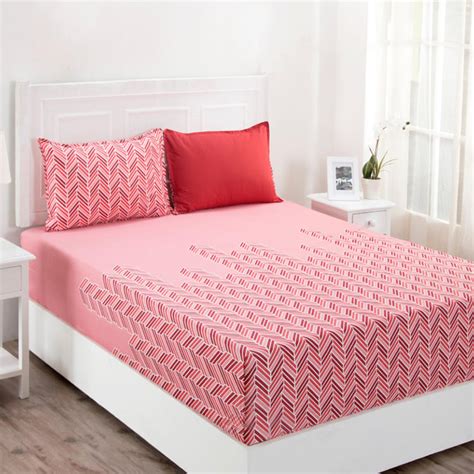 Buy MASPAR Zephyr Printed 3-Pc. King Size Bedsheet Set- 275 X 275 cm ...