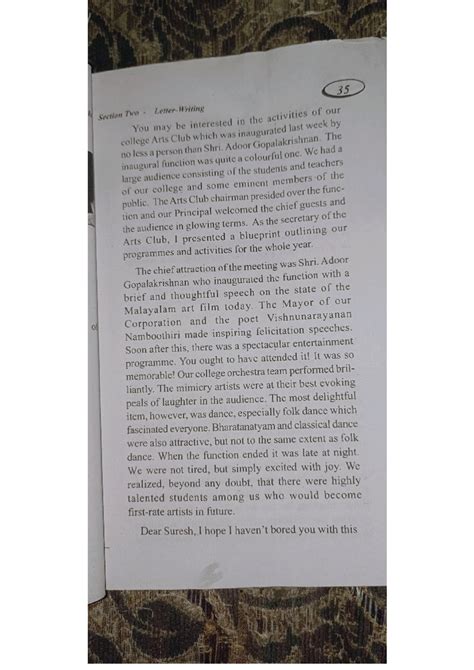 Specimen letter 2 - Grammar - English grammar and literature - Studocu
