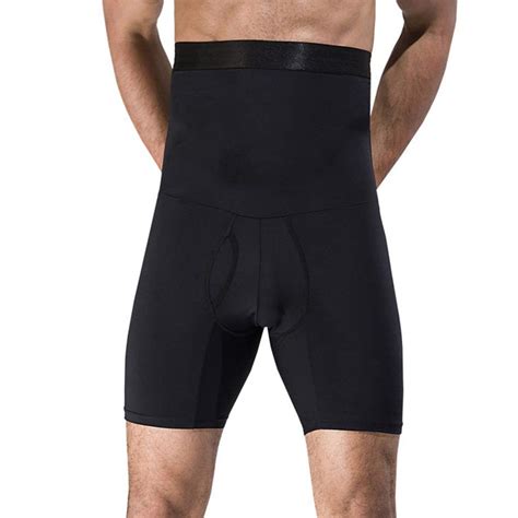 Girdle Pants Men High Waist Shorts Belly Fitness Abdomen Wrap Slimming ...
