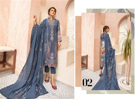 Mina Naqsh by Riaz Arts · Swiss Print with Signature Embroidered Dupat ...