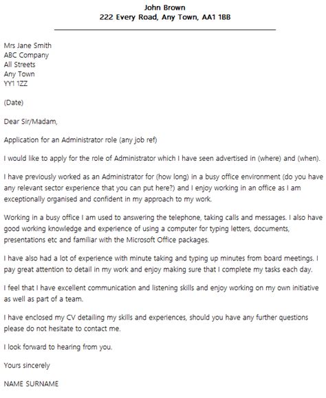 Image result for Cover Letter Layout Example