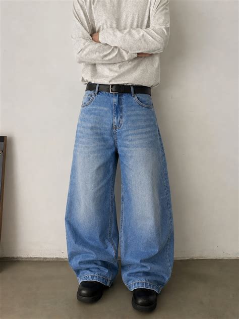 Glitch Blue Japan Baggy Jeans – Offduty India