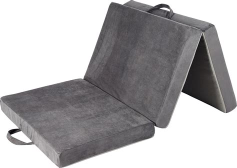 Amazon.com : Tri-fold Memory Foam Mattress,Handle & Non-Slip Bottom, 4 ...