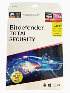 Bit defender Total Security 1 Device 1 Year Antivirus (1PC 1 Year ...