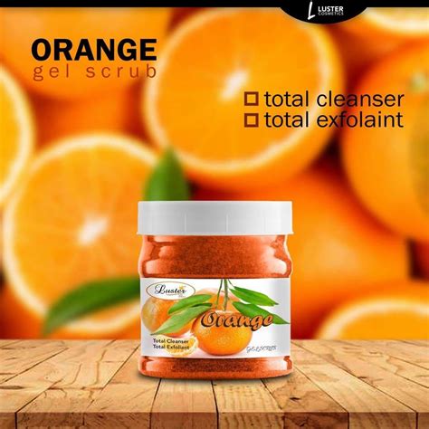 Luster Orange Face & Body Gel Scrub - 500 ml – Luster Cosmetics