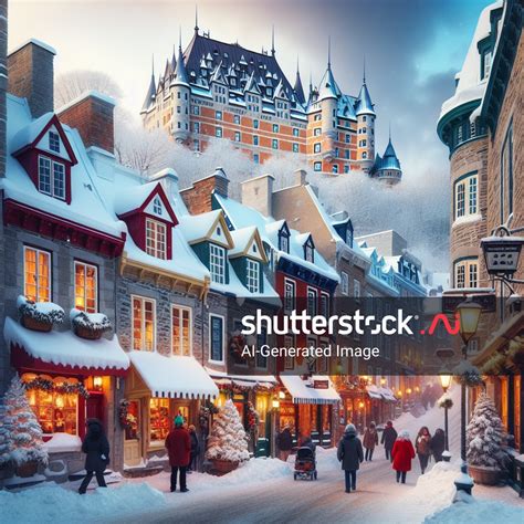 Old Quebec City Winter — изображение, созданное ИИ (2508824311 ...