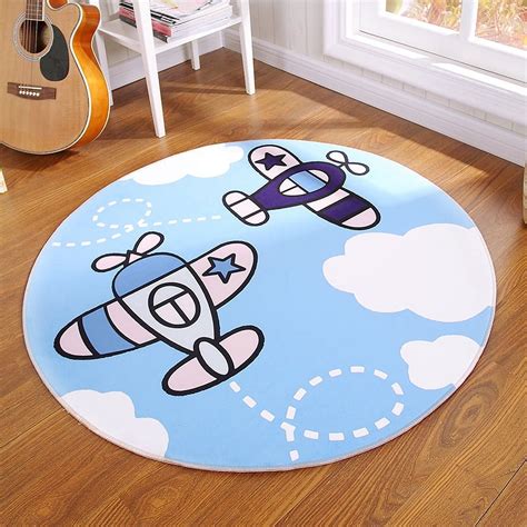 Night Stars and Moon Round Carpet Bedroom Study Computer Chair Pad Tent ...