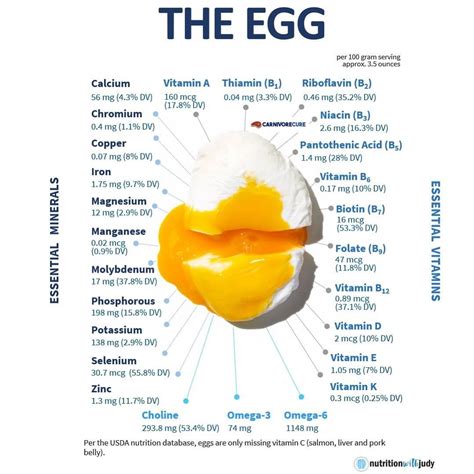 Egg Protein Chart at James Coleman blog