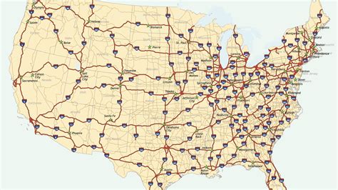 Map of the united states highways