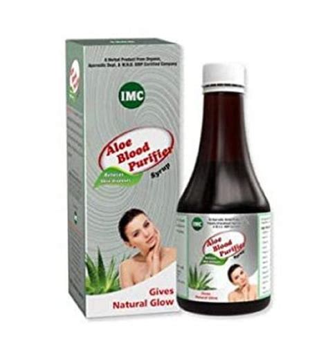 Imc Aloe Blood Purifier Syrup 200 Ml Relieves Skin Diseases - Pack Of 2 ...