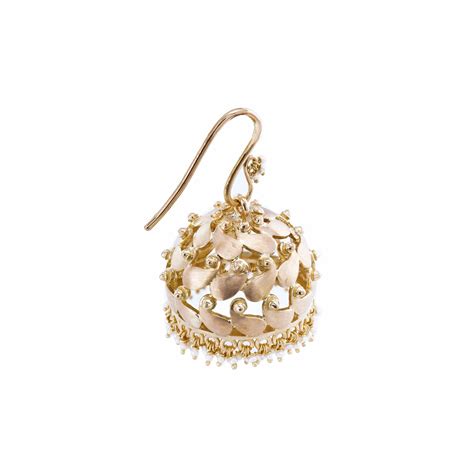 The Dhenuka Gold, Diamond and Pearl Jhumka by Rasvihar – Rasvihar ...