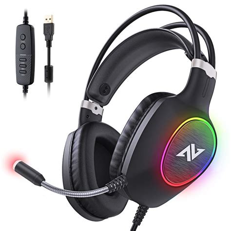 ABKONCORE CH55 7.1, Bass Vibration, Gaming Headset for PS4, Gaming PC ...
