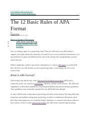 Basic APA Format Rules 的图像结果